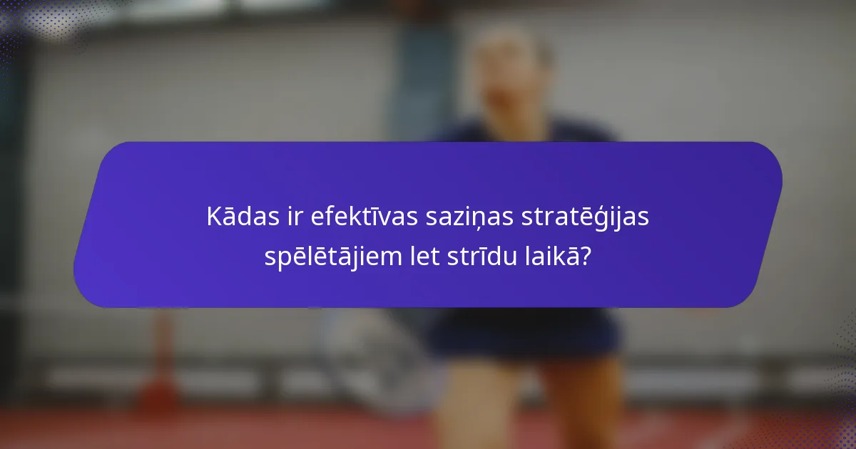 Kādas ir efektīvas saziņas stratēģijas spēlētājiem let strīdu laikā?